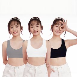 Girls Beginners Non Padded Teenager Full Coverage Cotton Bra-41
