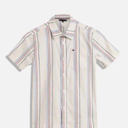Tommy Hilfiger Kids Ochre Striped Archive Fit Shirt-image-93