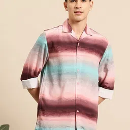 Mast & Harbour Dyed Relaxed Fit Casual Shirt-image-10