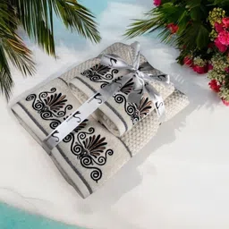 SENSES Blue 2 Printed Cotton 550 GSM Bath Towel-image-56