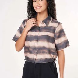People by Pantaloons Beige & Grey Printed Shirt-picture-18