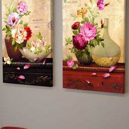 Myntra Elegant Homes Modern Art Rose 2-Piece Wall Art-image-45