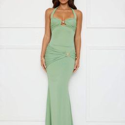 LULU & SKY Halter Neck Maxi Dress-image-56