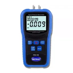 Metravi Differential Pressure Manometer ±1% FS Blue & Black, PM-05-18