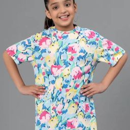 Mode by Red Tape Kids Multicolor Floral Print T-Shirt-image-80