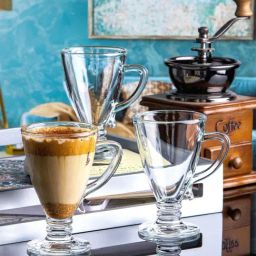 Goodhomes Transparent Glass Coffee Mug - Set of 6-8