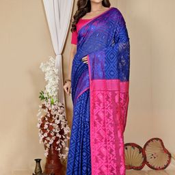 PuJoy Woven Design Jamdani Saree-12