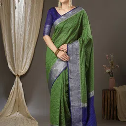 IndianRang Woven Design Zari Silk Blend Saree-picture-58
