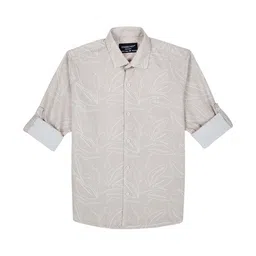 CHARCHIT Boys Comfort Fit Spread Collar Floral Printed Cotton Casual Shirt-image-59