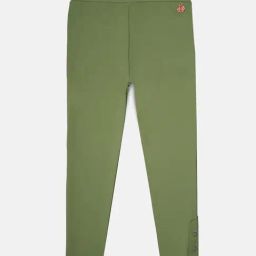 Angel & Rocket Kids Olive Solid Leggings-image-77