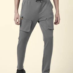 Ajile by Pantaloons Grey Cotton Slim Fit Trackpants-picture-27