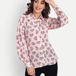 MASAKALI.CO Light Pink Printed Shirt-image-58
