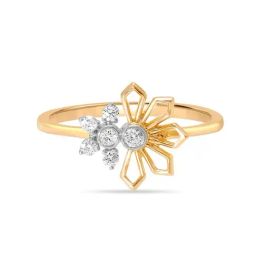 Mia By Tanishq Nature's Finest 14k Yellow Gold Enchanted Wildflower Diamond Ring-image-46