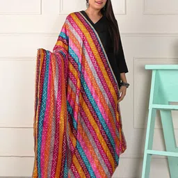 Apratim Printed Cotton Silk Leheriya Dupatta-25
