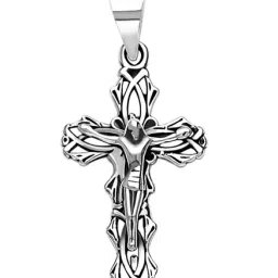 Taraash Cross 92.5 Sterling Silver Pendant with Chain-44