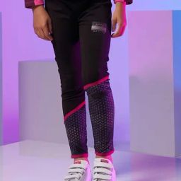 Angel & Rocket Kids Black Checks Leggings-image-26