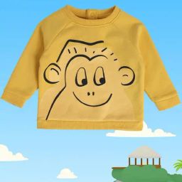 MINIKLUB Kids Yellow Printed Full Sleeves Sweatshirt-image-30