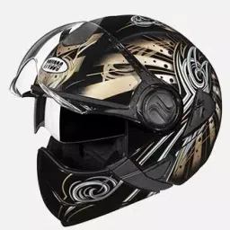 Studds N12 Black Medium (570 mm) Flip Off-Full Face Helmet, Downtown D1 Decor-picture-45