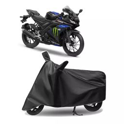 Auto Pearl Polyester Two Wheeler Cover for Yamaha YZF R15 V3 Moto GP Edition (Grey)-image-41