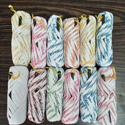 generic Men's and Women's Nada Colorful Dori Strings Cotton Thread with Stick -Pack of 12 Rolls (10 Meters/Roll) II Multicolor II image 1