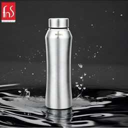 FNS Silver-Toned Single Stainless Steel Solid Water Bottle-image-78