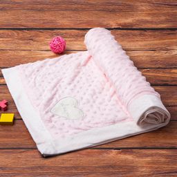 Baby Moo Heart Full Of Dreams Soft Reversible Bubble Blanket - Pink-20
