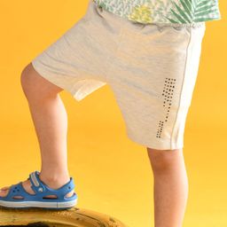 Anthrilo Text Print Shorts - Off White-picture-27