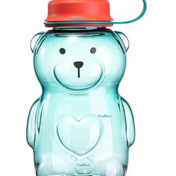 FunBlast Teddy Shaped Water Bottle with Straw Green - 430 ml-image-44