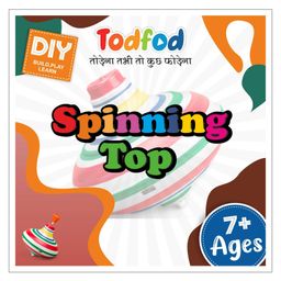 Tod Fod Wooden Self-Made Spinning Top Mind Exercise Toy for Kids -  10 Pieces-19