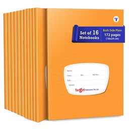 Target Publications Unruled Notebook Set of 16 - 172 Pages Each-12