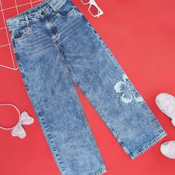 Pantaloons Junior Floral Detailed  Jeans - Light Blue-picture-38