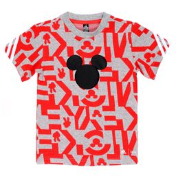 Adidas Kids Cotton Knit Half Sleeves T-Shirt Mickey Mouse Shadow Print - Grey-image-48