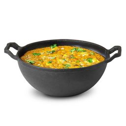 The Indus Valley Pre-Seasoned Cast Iron Kadai with Curved Handle | Medium, 25cm/9.8inch, 3.2Ltr, 3.3kg | Induction Friendly | Naturally Nonstick Kadhai, 100% Pure & Toxin-Free, No Chemical Coating-image-87