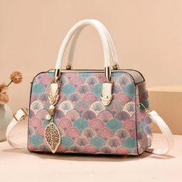 SYGA Women Stylish Tote Bag with Contrasting Colors Medium Capacity Daily Shoulder Handbag(Multicolor)-image-44