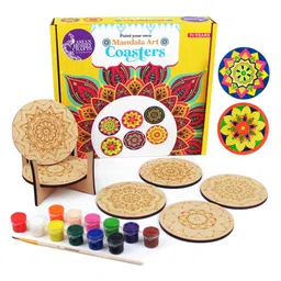 Asian Hobby Crafts DIY Mandala Art Coaster Painting Kit - 6 Pre-Marked Coasters-picture-4