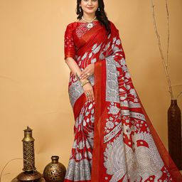 Mitera Kalamkari Zari Art Silk Banarasi Saree-image-79