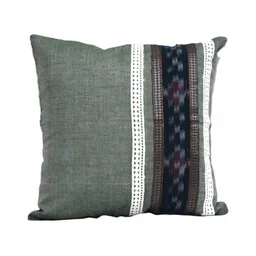 VibhKala Green & White Abstract Rectangle Cotton Cushion Covers-47