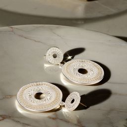 Accessorize Circular Shaped Disc Drop Earrings-image-24
