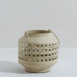 Westside Home Beige Fretwork Lantern Candle Stand-image-40