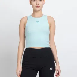 ADIDAS ORIGINALS Women's Turquoise ESS RIB Tank Top-image-59