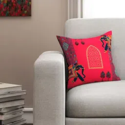 SEJ by Nisha Gupta Red Cushion Covers - Set of 1-28