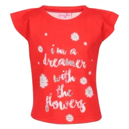 Cutecumber Kids Red Printed T-Shirt-image-30