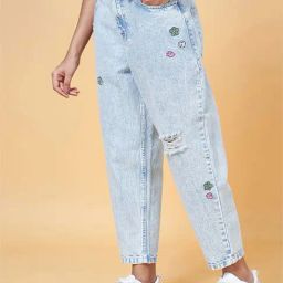 People by Pantaloons Blue High Rise Jeans-image-58