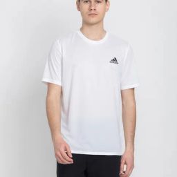 adidas White Regular Fit Aeroready Designed For Moment T-Shirt-image-40