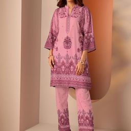 Libas Ethnic Motif Printed Straight Tunic With Trousers Co-Ords-image-73