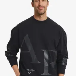 Rare Rabbit Black Boxy Fit Graphic T-Shirt-picture-46
