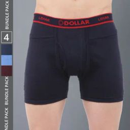 Dollar Lehar Assorted Cotton Regular Fit Trunks - Pack Of 4-picture-24