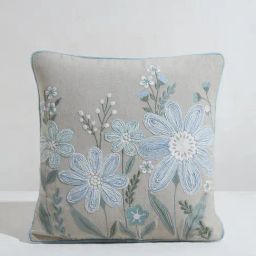 Westside Home Aqua Daisy Print Cushion Cover-image-3