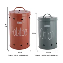 HAZEL Multicolor Galvanized Metal Containers - Set of 2 (1.25L) image 4