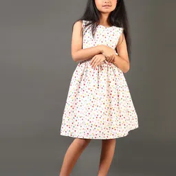 V-Mart Polka Dot Print Fit & Flare Maxi Dress-image-95